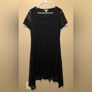 Dana Buchman Black Lace Midi Dress